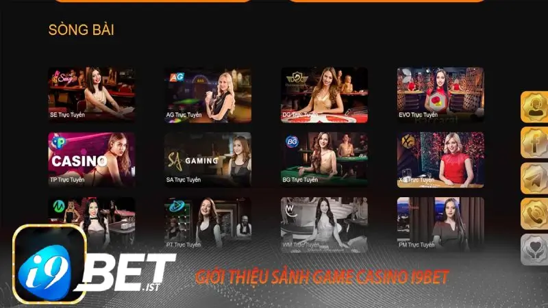 Sảnh game casino phổ biến